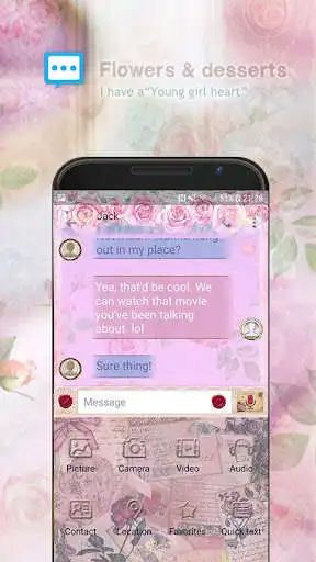 Play Flowers & desserts skin for Next SMS  and enjoy Flowers & desserts skin for Next SMS with UptoPlay