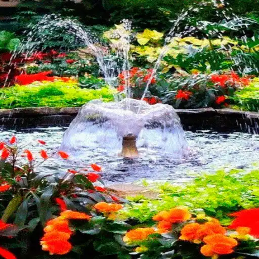 Free play online Flowers Park Fountain LWP APK