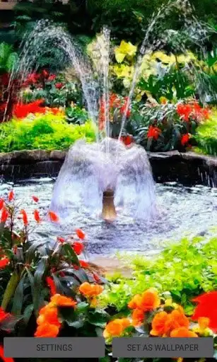 Play Flowers Park Fountain LWP