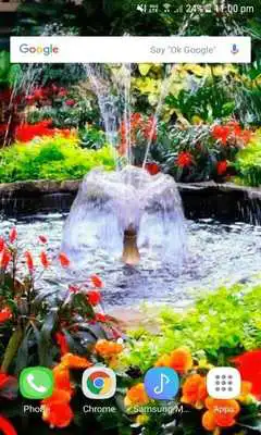 Play Flowers Park Fountain LWP