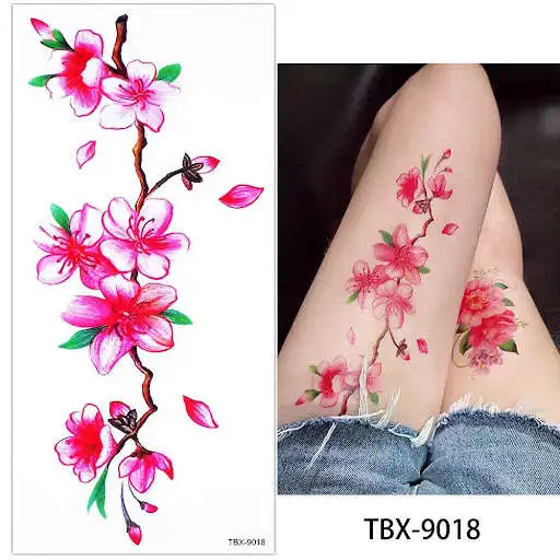 Play Flower Tattoo Design