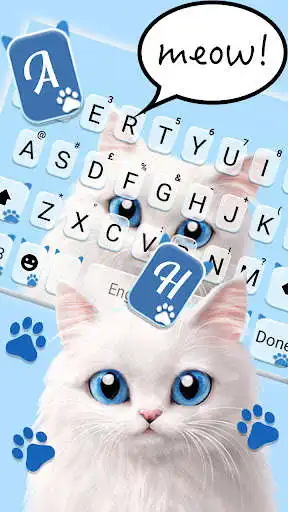 Play Fluffy Cute Kitten Keyboard Background as an online game Fluffy Cute Kitten Keyboard Background with UptoPlay