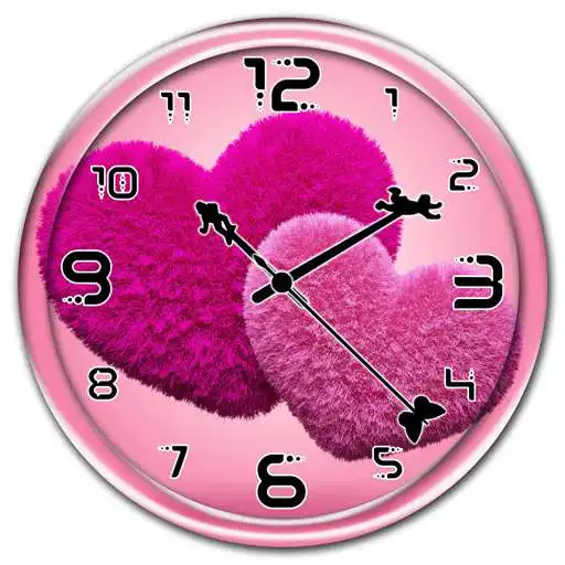 Run free android online Fluffy Hearts Clock Live WP APK