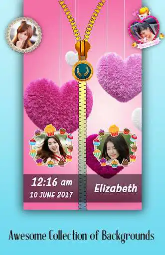 Play Fluffy Hearts Zipper Lock Screen  and enjoy Fluffy Hearts Zipper Lock Screen with UptoPlay