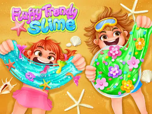Play Fluffy Trendy Slime - Mermaid  Flower Slime Fun