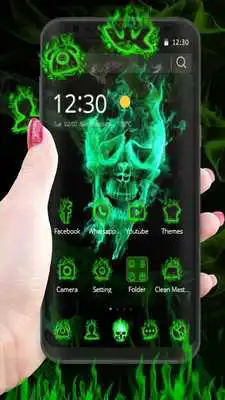 Play Fluorescent Green Skull Theme