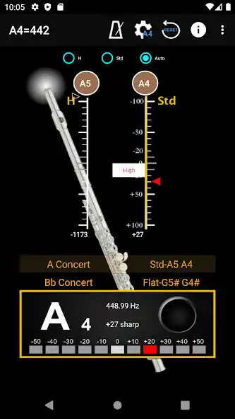 Play Flute Tuner  Metronome as an online game Flute Tuner  Metronome with UptoPlay