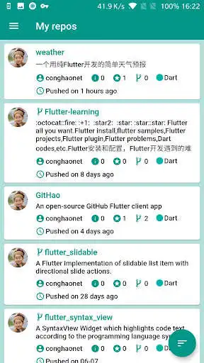 Play Flutter GitHub client  and enjoy Flutter GitHub client with UptoPlay