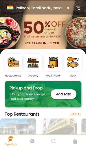 Play Flyer eats - Order food, vegetables, Grocery, Meat and enjoy Flyer eats - Order food, vegetables, Grocery, Meat with UptoPlay Play Flyer eats - Order food, vegetables, Grocery, Meat and enjoy Flyer eats - Order food, vegetables, Grocery, Meat with UptoPlay