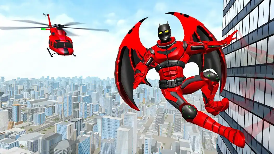 Play Flying Bat Bike 3D Robot Games as an online game Flying Bat Bike 3D Robot Games with UptoPlay