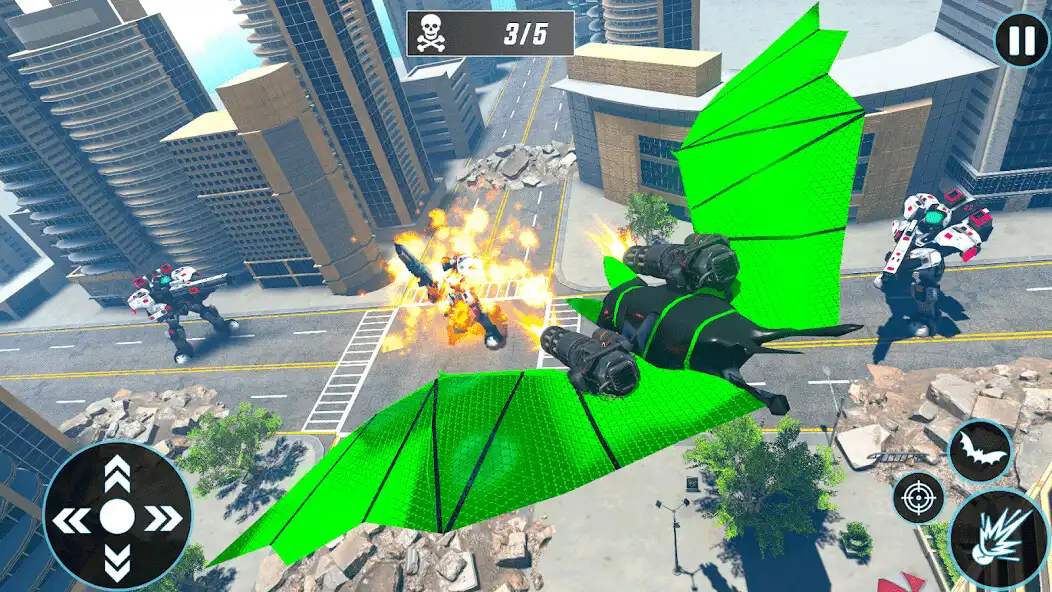 Play Flying Bat Bike Robot Games 3D  and enjoy Flying Bat Bike Robot Games 3D with UptoPlay