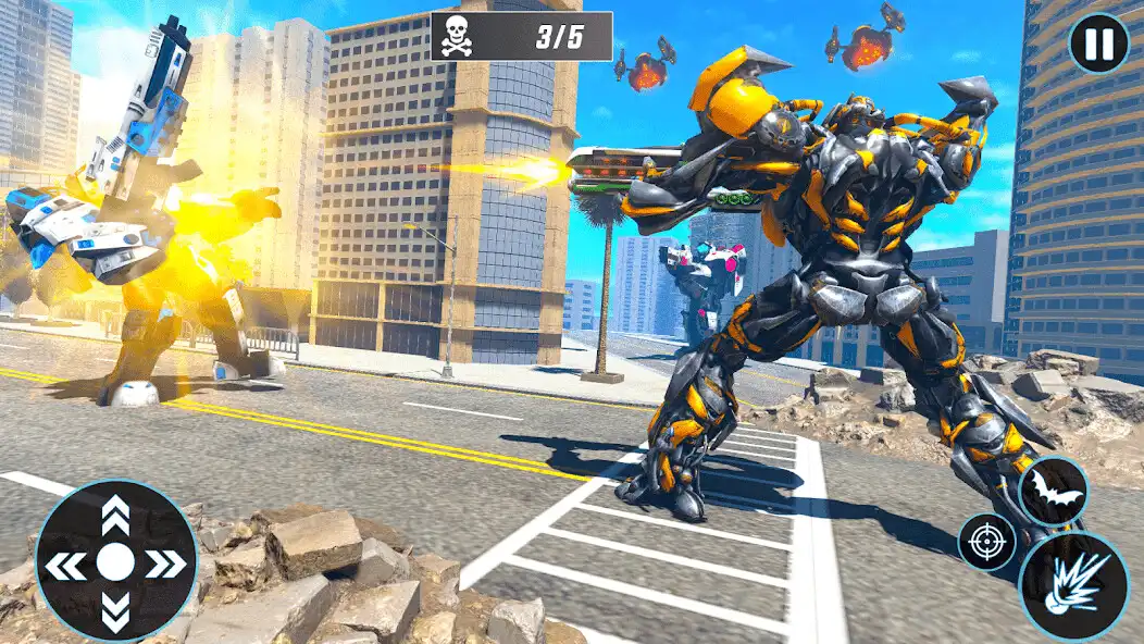 Play Flying Bat Bike Robot Games 3D as an online game Flying Bat Bike Robot Games 3D with UptoPlay