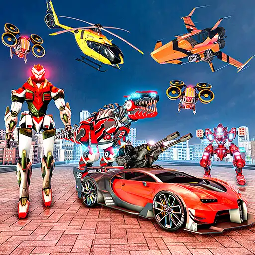 Play Flying Bat Car Robot 3D APK