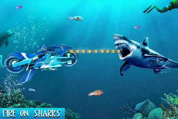 Play FLYING BIKE VS HUNGRY SHARK