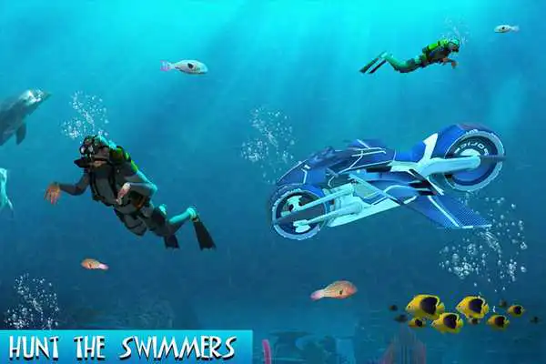 Play FLYING BIKE VS HUNGRY SHARK