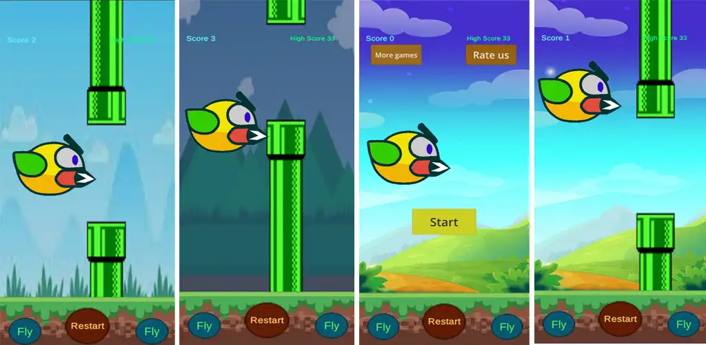 Play Flying bird 2023 as an online game Flying bird 2023 with UptoPlay