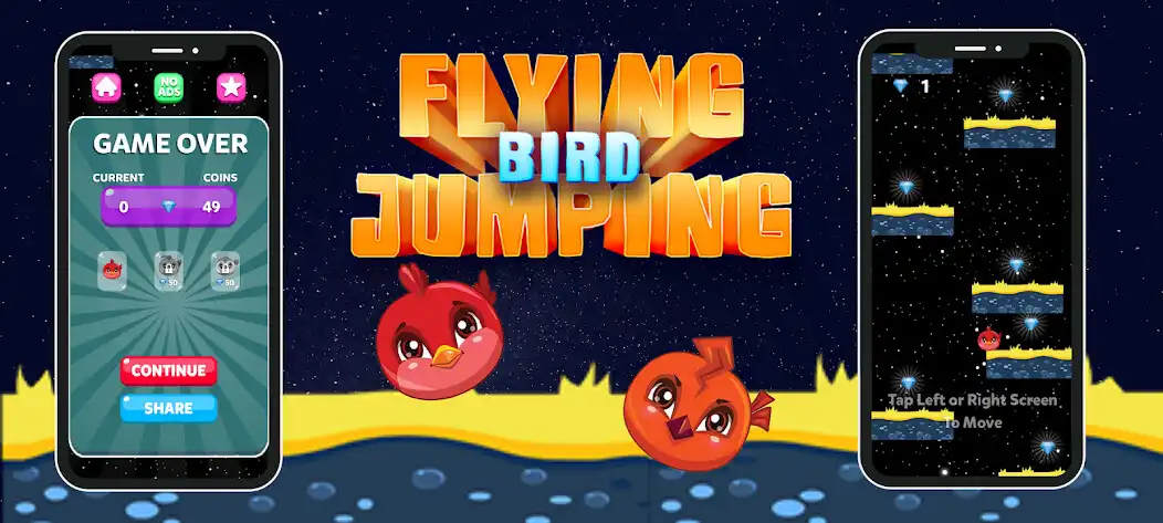 Play Flying Bird Jumping as an online game Flying Bird Jumping with UptoPlay
