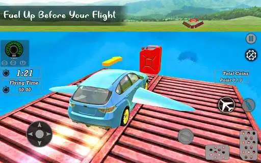 Play Flying Car Driving Stunt Game as an online game Flying Car Driving Stunt Game with UptoPlay