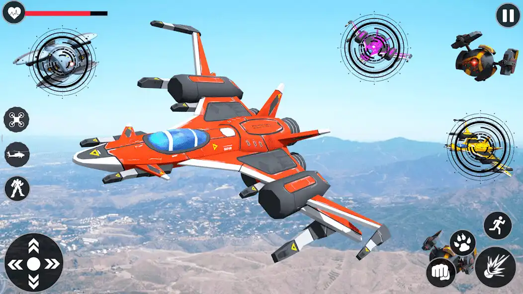 Play Flying Car Robot Dog Transform as an online game Flying Car Robot Dog Transform with UptoPlay