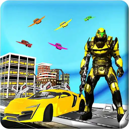 Free play online Flying Car Robot Transformation Real Robot Car  APK