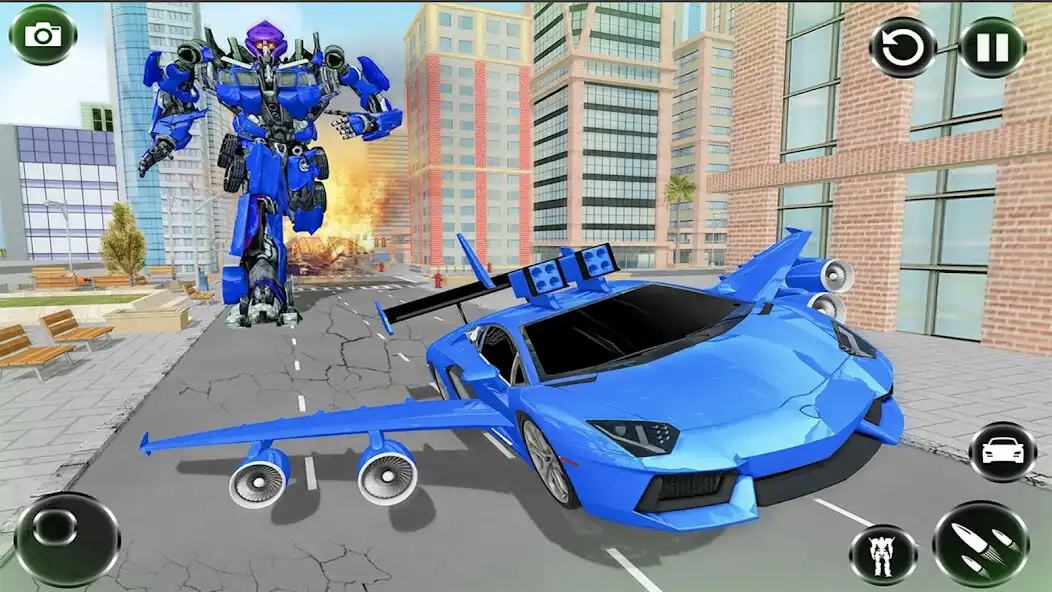 Play Flying Car Transformer Games as an online game Flying Car Transformer Games with UptoPlay