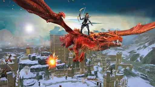 Play APK Flying Dragon Games : City Action 3D  and enjoy Flying Dragon Games : City Action 3D with UptoPlay com.trendsetter.dragon.flying.hunter.warriors.grand.hills.city