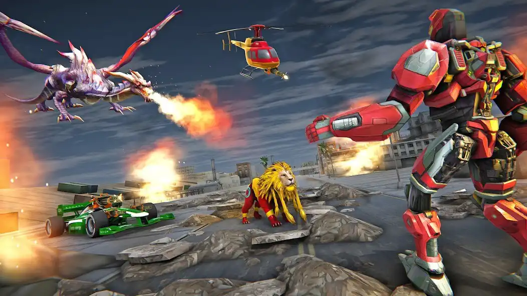 Play Flying Dragon Robots Transform as an online game Flying Dragon Robots Transform with UptoPlay