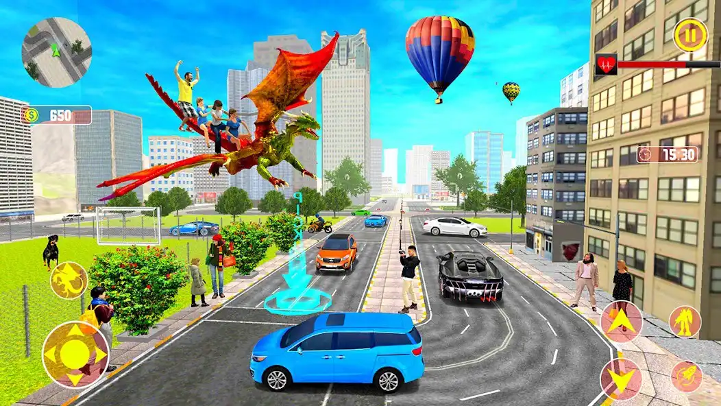 Play Flying Dragon Simulator Game3D as an online game Flying Dragon Simulator Game3D with UptoPlay