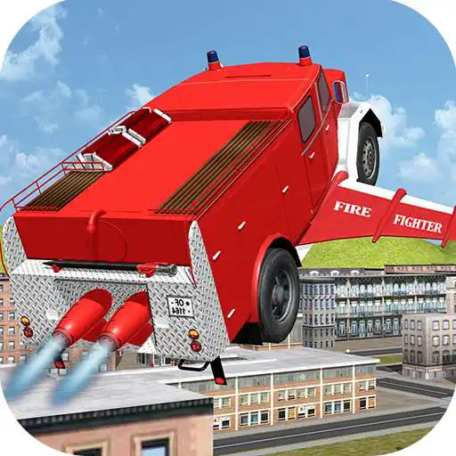 Free play online Flying Firetruck City Pilot 3D APK