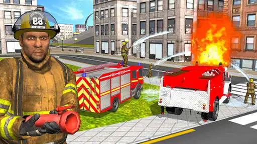 Play Flying Firetruck City Pilot 3D