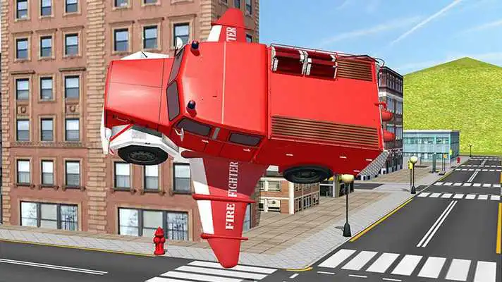 Play Flying Firetruck City Pilot 3D
