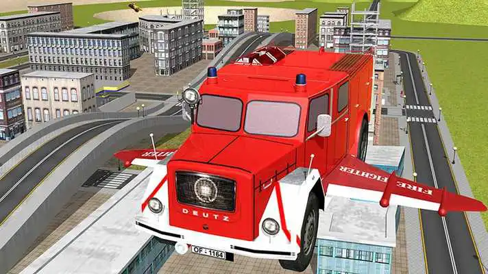 Play Flying Firetruck City Pilot 3D