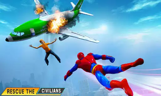 Play Flying Hero：Superhero Games as an online game Flying Hero：Superhero Games with UptoPlay