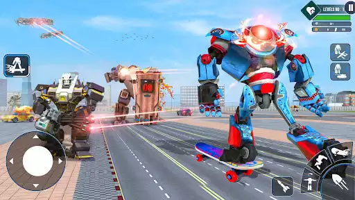 Play Flying limo car: Police robots  and enjoy Flying limo car: Police robots with UptoPlay