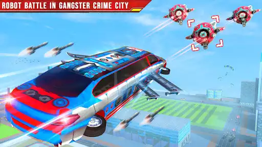 Play Flying limo car: Police robots as an online game Flying limo car: Police robots with UptoPlay