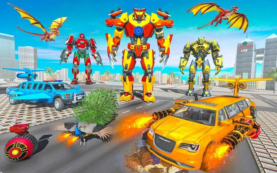 Play Flying Limo Robot Car Games  and enjoy Flying Limo Robot Car Games with UptoPlay