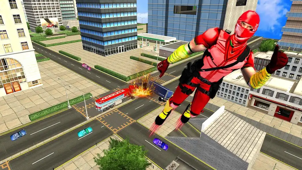 Play Flying Ninja Hero Crime Chase  and enjoy Flying Ninja Hero Crime Chase with UptoPlay