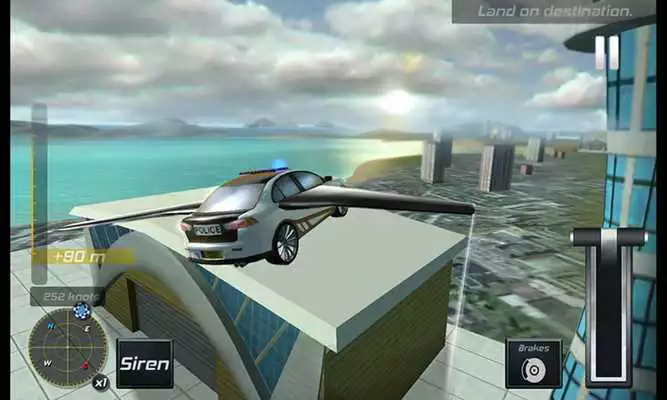 Play Flying Police Car simulator 3D as an online game Flying Police Car simulator 3D with UptoPlay