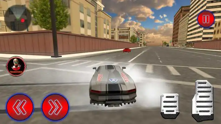 Play Flying Police Robot Cop Car : City Wars