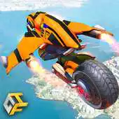 Free play online Flying Robot Bike : Futuristic Robot War APK