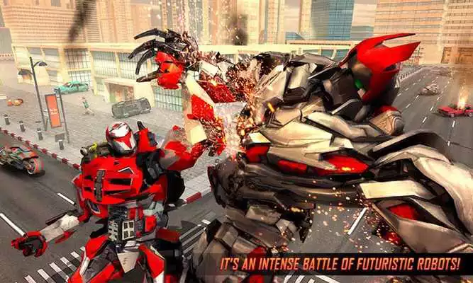 Play Flying Robot Bike : Futuristic Robot War