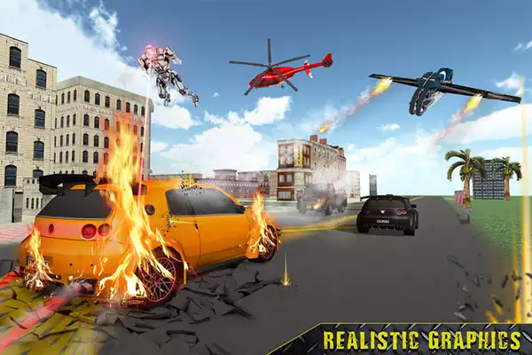 Play Flying Robot Bike Transform