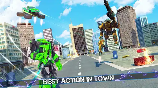 Play Flying Robot Monster Truck Battle 2019 as an online game Flying Robot Monster Truck Battle 2019 with UptoPlay