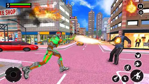 Play Flying Robot Real Rope Hero - Gangster Crime City as an online game Flying Robot Real Rope Hero - Gangster Crime City with UptoPlay