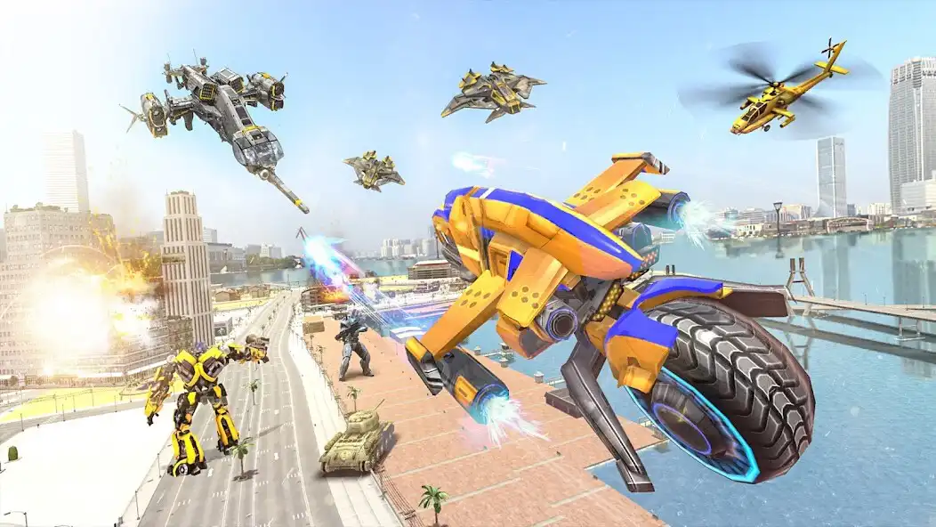 Play Flying Robot Transform Game as an online game Flying Robot Transform Game with UptoPlay