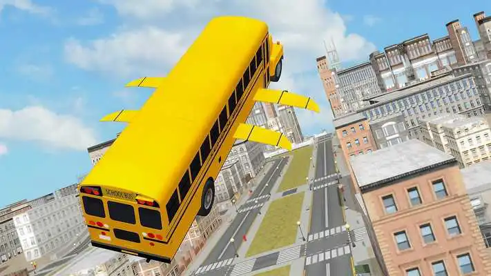 Play Flying School Bus simulator