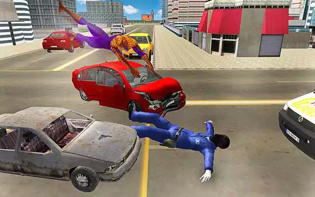 Play Flying Spider Rope Hero: Crime City Rescue Mission