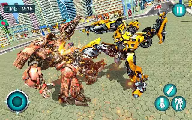 Play Flying Superhero Car Robot Transform Fighting Game