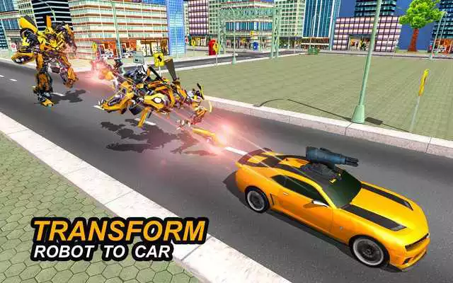 Play Flying Superhero Car Robot Transform Fighting Game