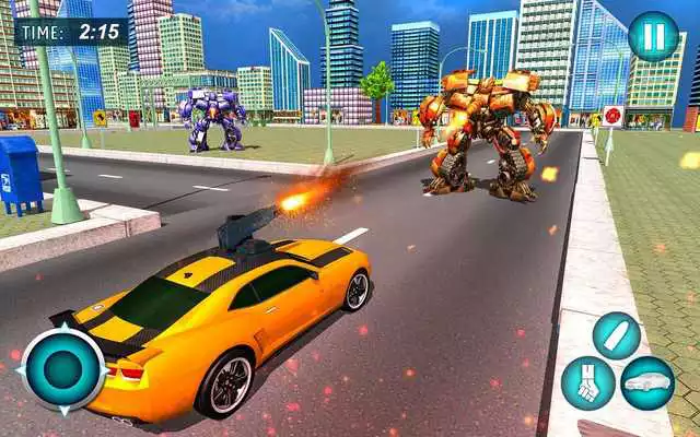 Play Flying Superhero Car Robot Transform Fighting Game